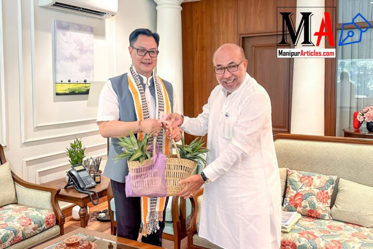 Manipur’s Push for a World-Class Football Stadium: CM Biren Singh’s Meeting with Kiren Rijiju