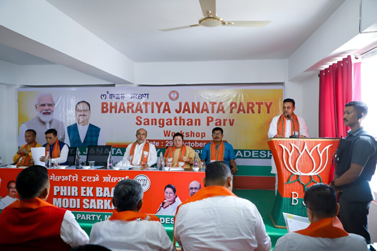 BJP Leader Sambit Patra Addresses ‘Sangathan Parv’ Workshop in Manipur