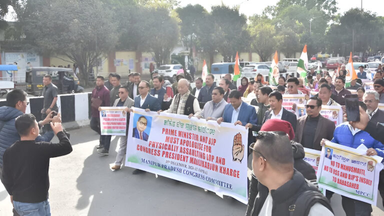 Manipur Congress Protests Against Amit Shah’s Remarks on Dr. B.R. Ambedkar