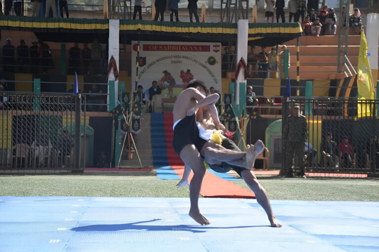 Indian Army Inaugurates Second Naga Wrestling Championship in Senapati