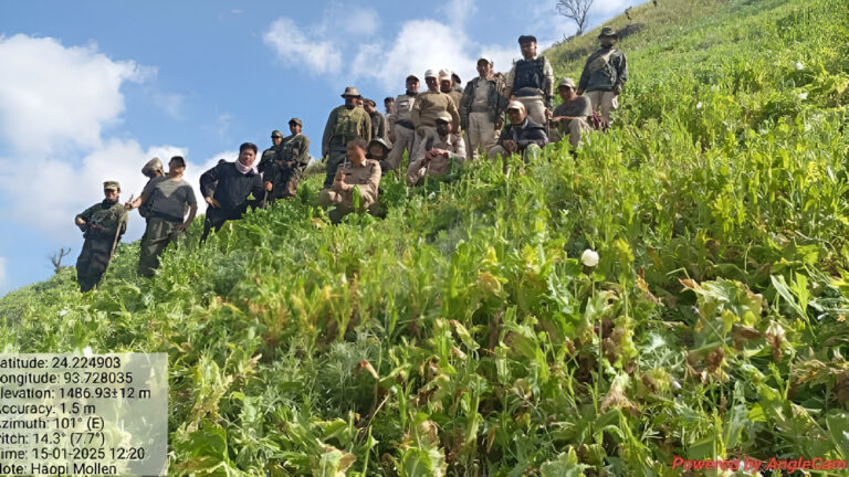 Manipur Security Forces Destroy 48 Acres of Poppy Plantation in Churachandpur District