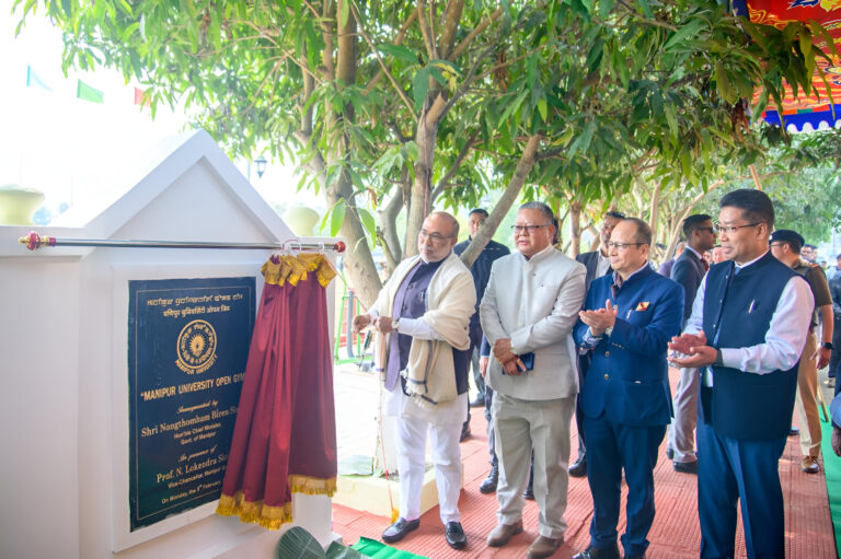 Manipur CM Inaugurates Infrastructure Projects at Manipur University: Laying the Foundation for New Developments