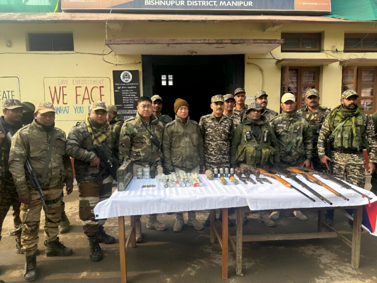 Manipur: Huge Cache of Arms and Explosives Recovered in Bishnupur District