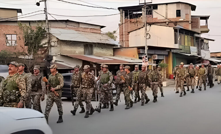 Security Forces Stage Flag Marches in 3 Manipur Districts: A Proud Display of Patriotism and Unity