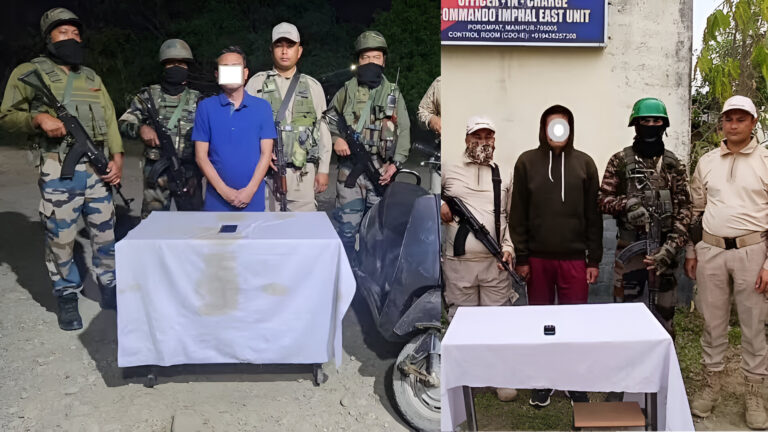 Manipur Security Forces Arrest Two Militants and Seize Large Cache of Arms and Explosives