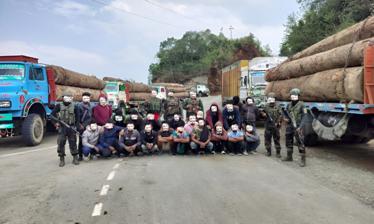 Assam Rifles Seize 23 Trucks Carrying Illegal Timber Worth ₹14.2 Lakh in Manipur​