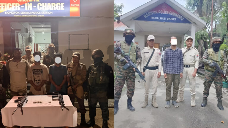 Manipur Police Arrest Insurgent Cadres, Seize Major Weapons Cache