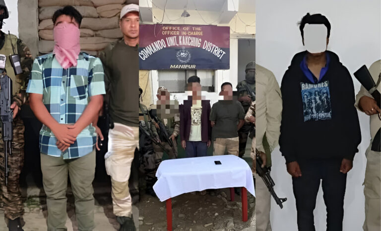 Manipur: Three KCP-PWG and UPPK Cadres Arrestedin Coordinated Security Operations