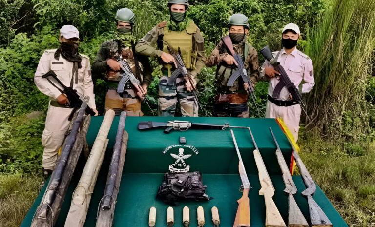 Manipur Police Seize Weapons and IEDs in Kangpokpi and Tengnoupal Districts