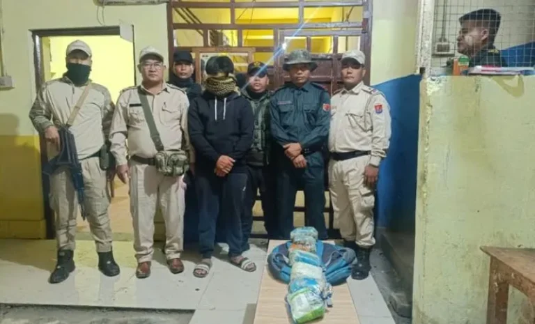 20-year-old from Songkong Kuki-Zo village near the Indo-Myanmar border was arrested