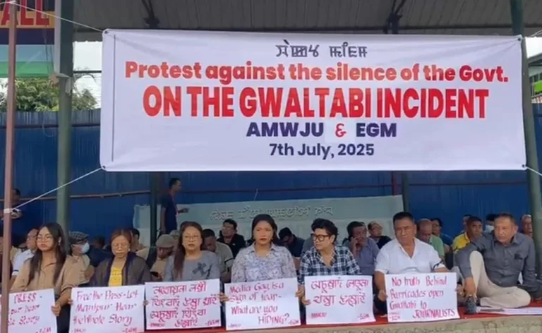 Manipur Journalists Take a Stand: Sit-In Protest Over Gwaltabi Blockade