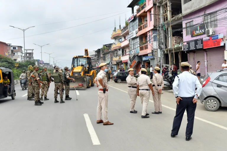 Imphal Eviction Drive Clears Encroachments Along Airport Road