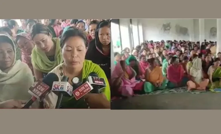 Internally Displaced Persons (IDPs) at the Mandav Yumpham relief camp in Imphal West