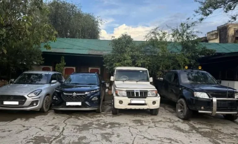 Manipur Police recover four stolen vehicles in Thoubal