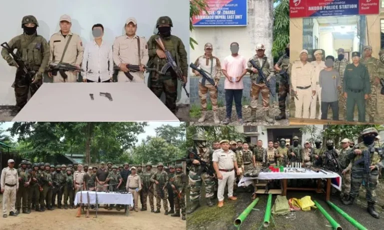 Manipur: Security Forces Arrest 3 Insurgents, Bust Camps & Recover Huge Cache of Arms