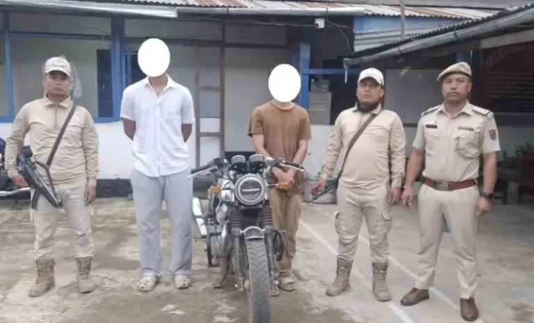 MANIPUR POLICE ARREST TWO FOR MOTORCYCLE THEFT IN THOUBAL
