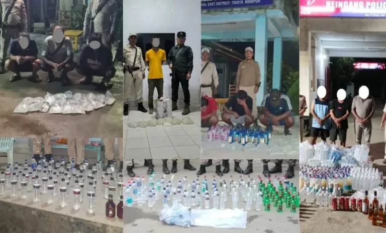Manipur Police Arrest 30 in Crackdown on Illegal DIC & IMFL Liquor Trade