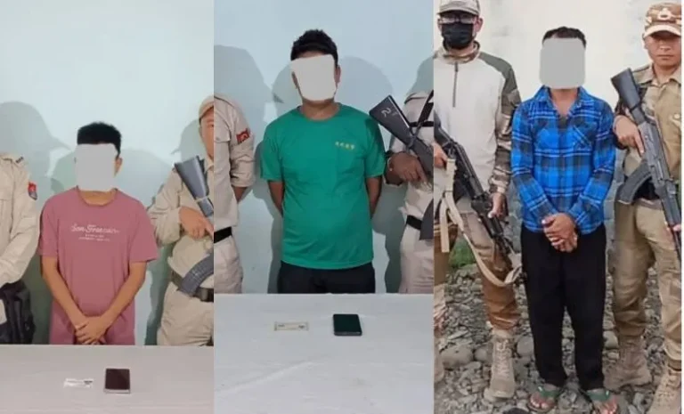Manipur Police Arrest Three KCP Cadres for Extortion and Arms Smuggling