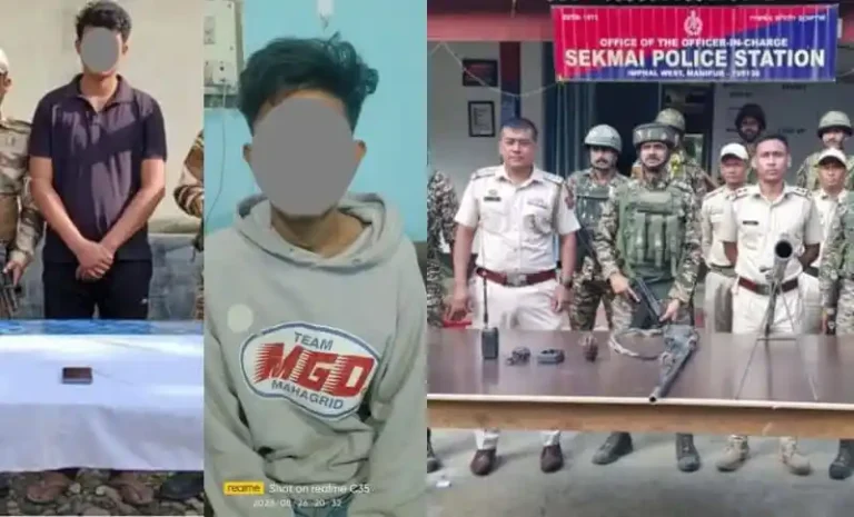 Manipur: Two UG Cadres Arrested, Arms & Explosives Recovered