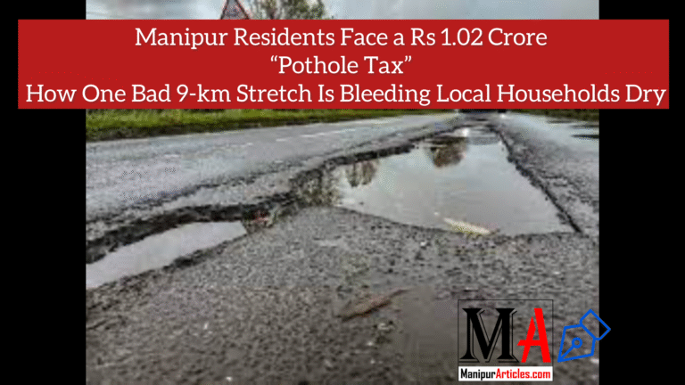 Manipur Residents Face a Rs 1.02 Crore “Pothole Tax” — How One Bad 9-km Stretch Is Bleeding Local Households Dry