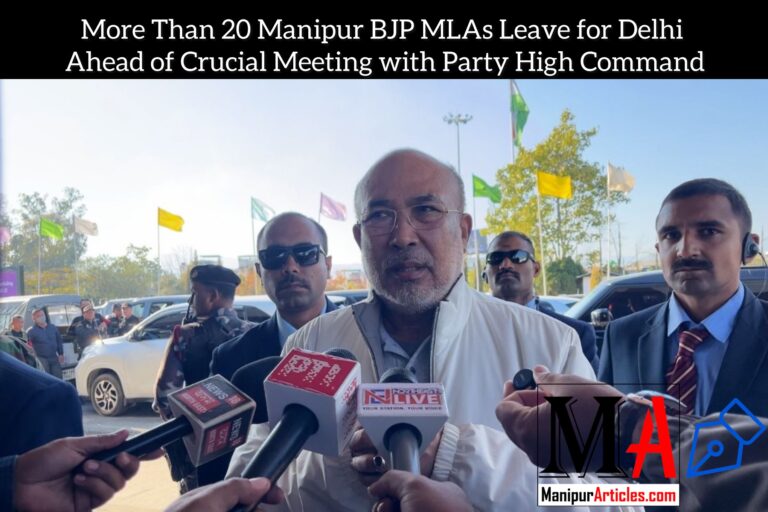 More Than 20 Manipur BJP MLAs Leave for Delhi Ahead of Crucial Meeting with Party High Command