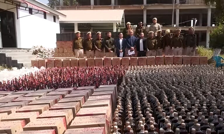 Manipur Excise Department Destroys Seized Liquor Valued at Over ₹84 Lakh in Imphal
