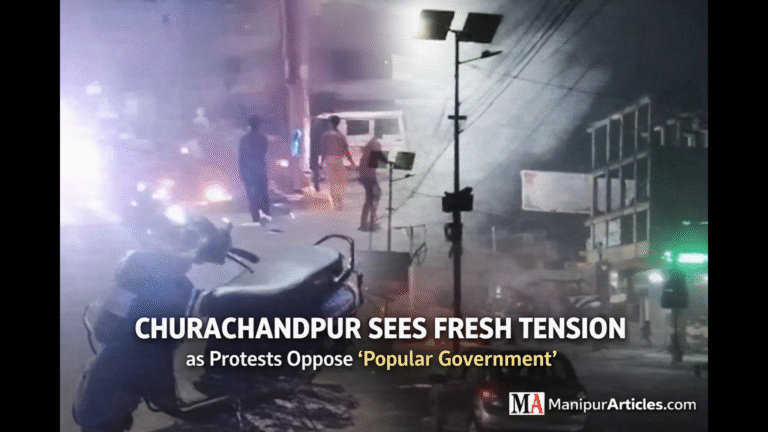 Churachandpur Sees Fresh Tension as Protests Oppose ‘Popular Government’ 