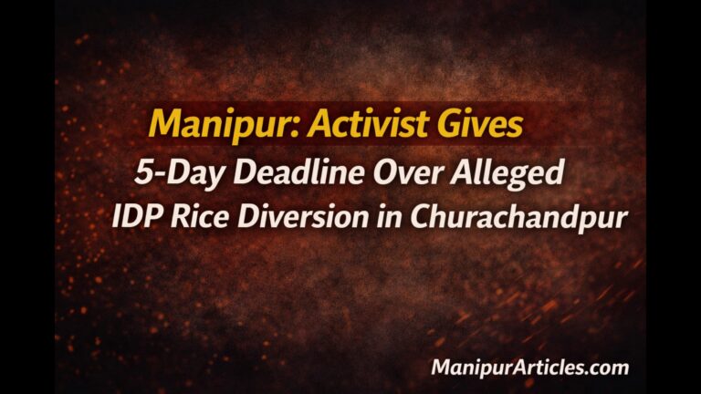 Manipur: Activist Gives 5-Day Deadline Over Alleged IDP Rice Diversion in Churachandpur