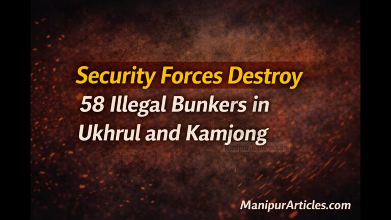 Security Forces Destroy 58 Illegal Bunkers in Ukhrul and Kamjong