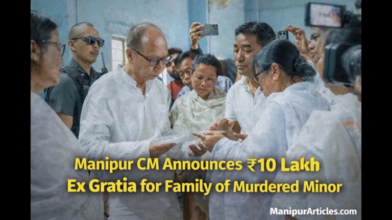 Manipur CM Announces ₹10 Lakh Ex Gratia for Family of Murdered Minor