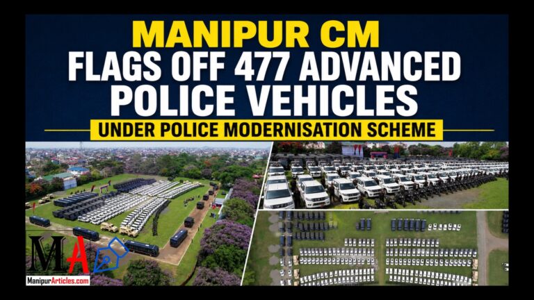 Manipur CM Flags Off 477 Advanced Police Vehicles Under Police Modernisation Scheme