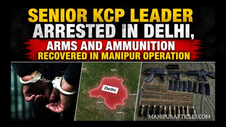 Senior KCP Leader Arrested in Delhi, Arms and Ammunition Recovered in Manipur Operation