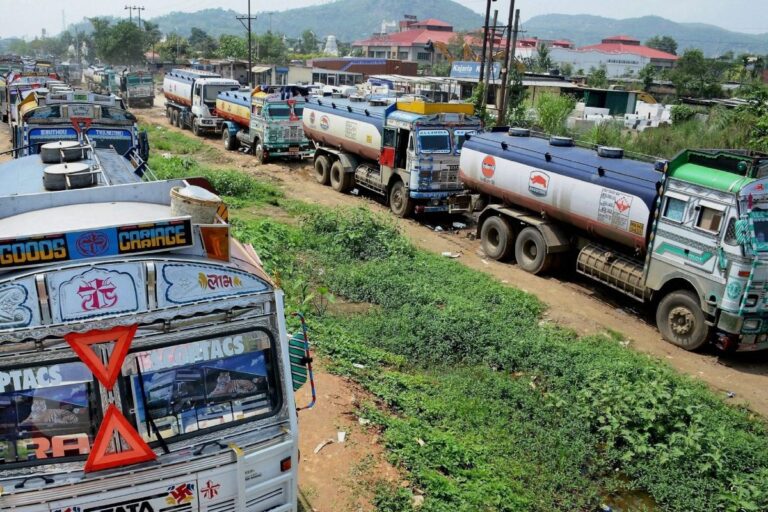 Over 800 Trucks and Fuel Tankers Stranded at Assam-Manipur Border Due to Landslides and Escort Shortage