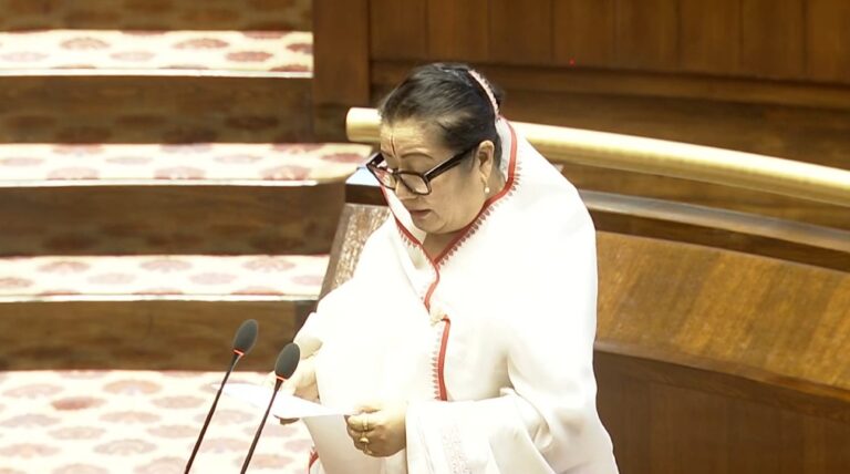 Manipur BJP President Adhikarimayum Sharda Devi Sworn In as Rajya Sabha MP