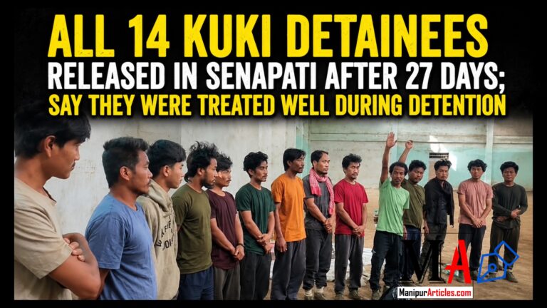 All 14 Kuki Detainees Released in Senapati After 27 Days; Say They Were Treated Well During Detention