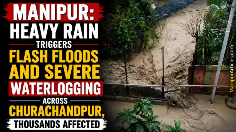 Manipur: Heavy Rain Triggers Flash Floods and Severe Waterlogging Across Churachandpur, Thousands Affected