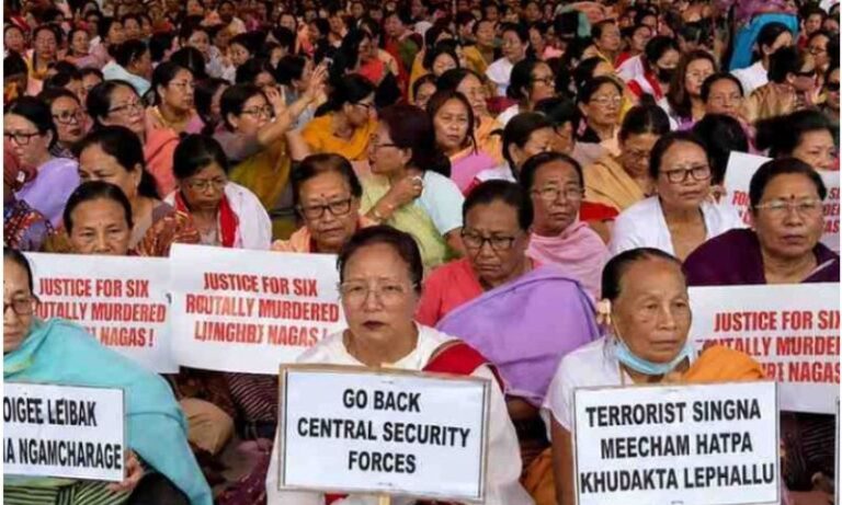Manipur: Naga, Meitei Women Hold Joint Protest in Imphal, Demand Justice for Six Killed Civilians