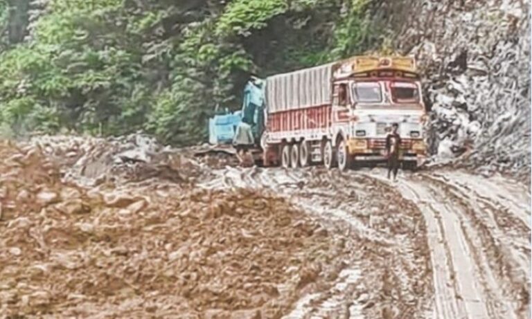 Manipur: 300 Loaded Vehicles Stranded on Damaged NH-37; Transporters Threaten PIL Against NHIDCL