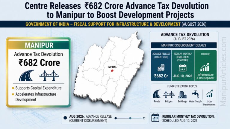 Centre Releases ₹682 Crore Advance Tax Devolution to Manipur to Boost Development Projects