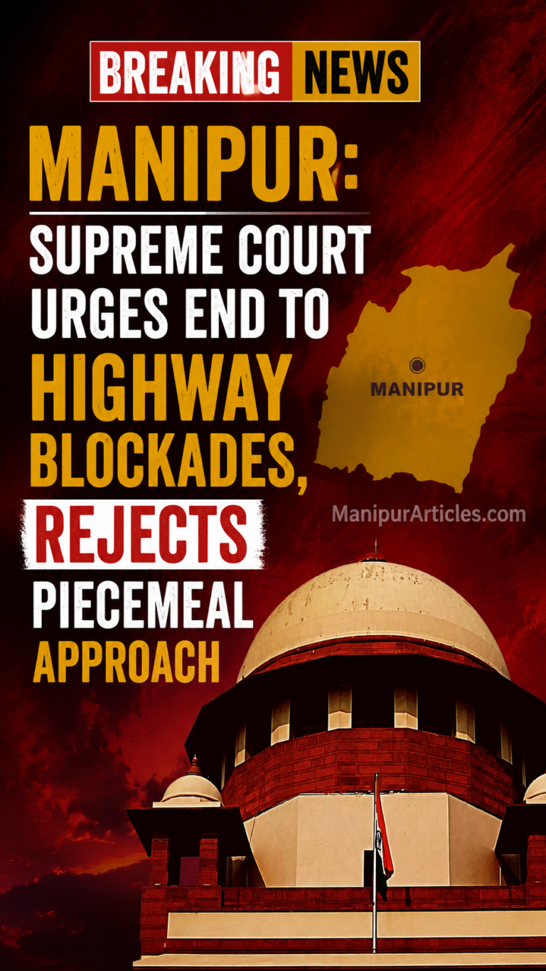 Manipur: Supreme Court Urges End to Highway Blockades, Rejects Piecemeal Approach