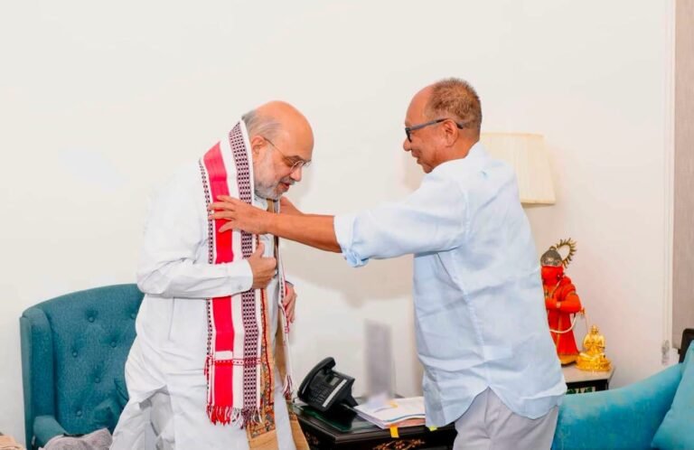 Amit Shah Meets Manipur CM Khemchand in New Delhi, Assures Centre’s Support