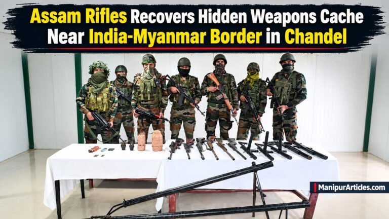 Assam Rifles Recovers Hidden Weapons Cache Near India-Myanmar Border in Chandel