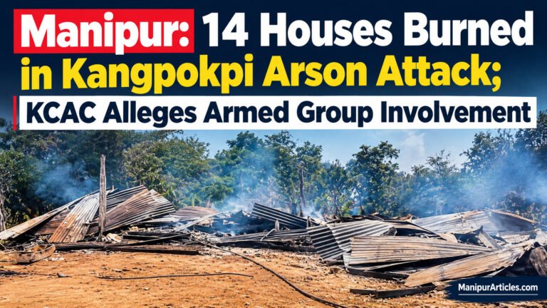 Manipur: 14 Houses Burned in Kangpokpi Arson Attack; KCAC Alleges Armed Group Involvement