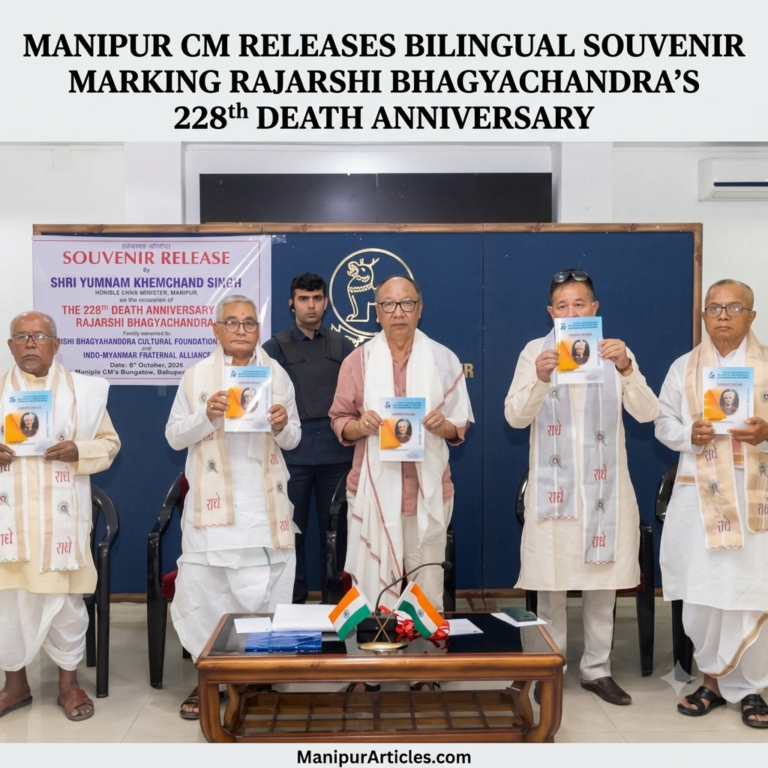 Manipur CM Releases Bilingual Souvenir Marking Rajarshi Bhagyachandra’s 228th Death Anniversary
